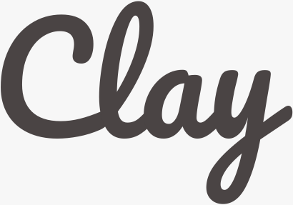 Clay logo in greyscale